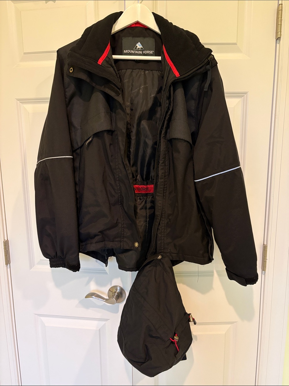 Mountain Horse Black Riding Jacket with Removable Hood